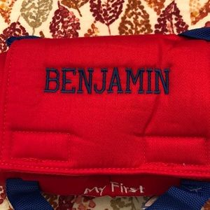 Personalizes baby’s first sports bag